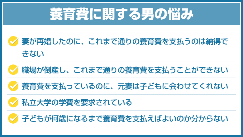 養育費に関する男の悩み