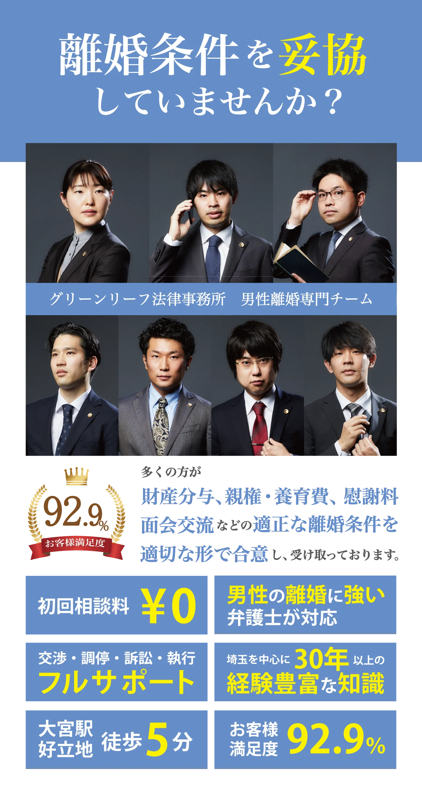 男性離婚専門弁護士チーム
