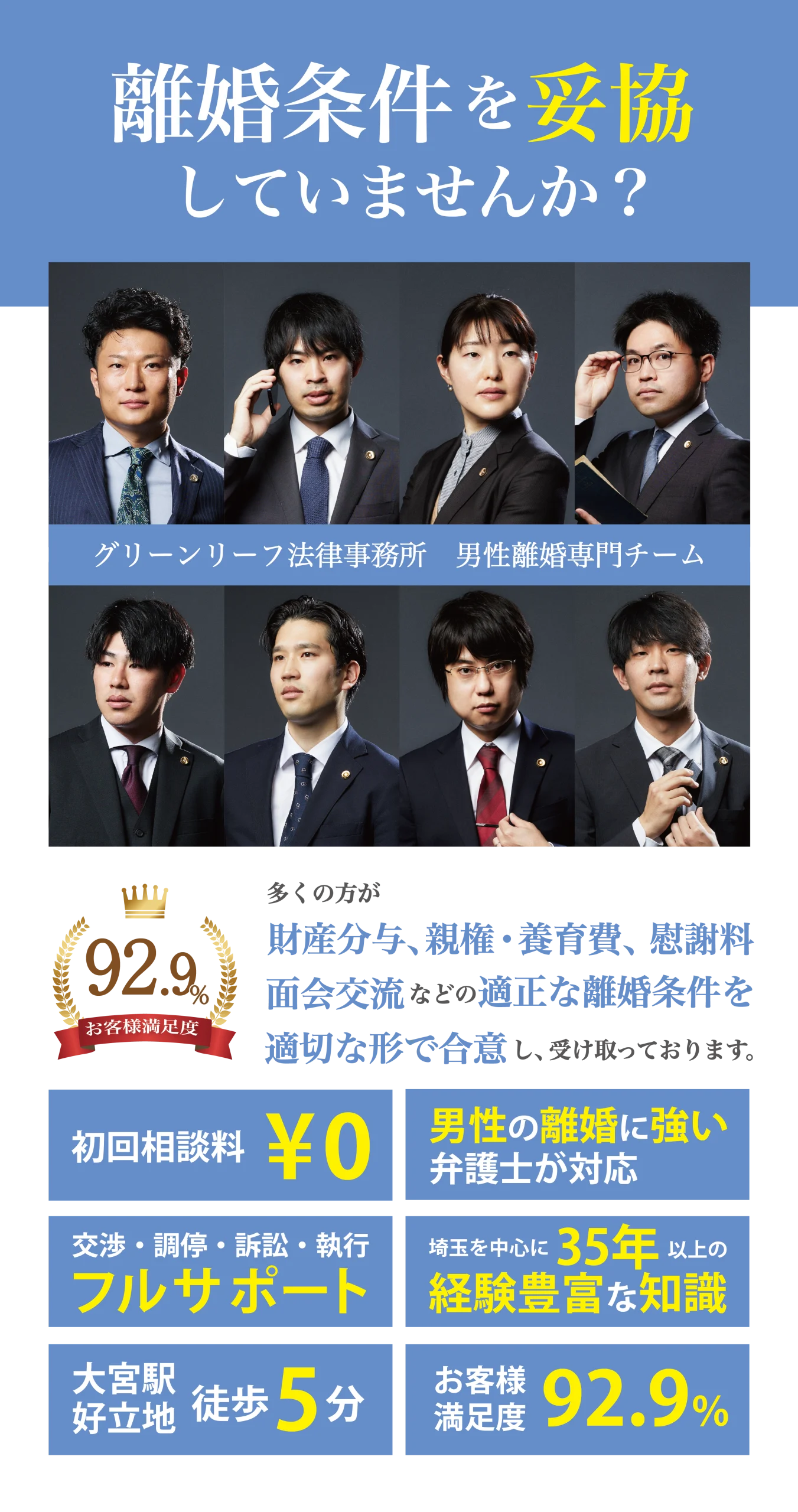 男性離婚専門弁護士チーム