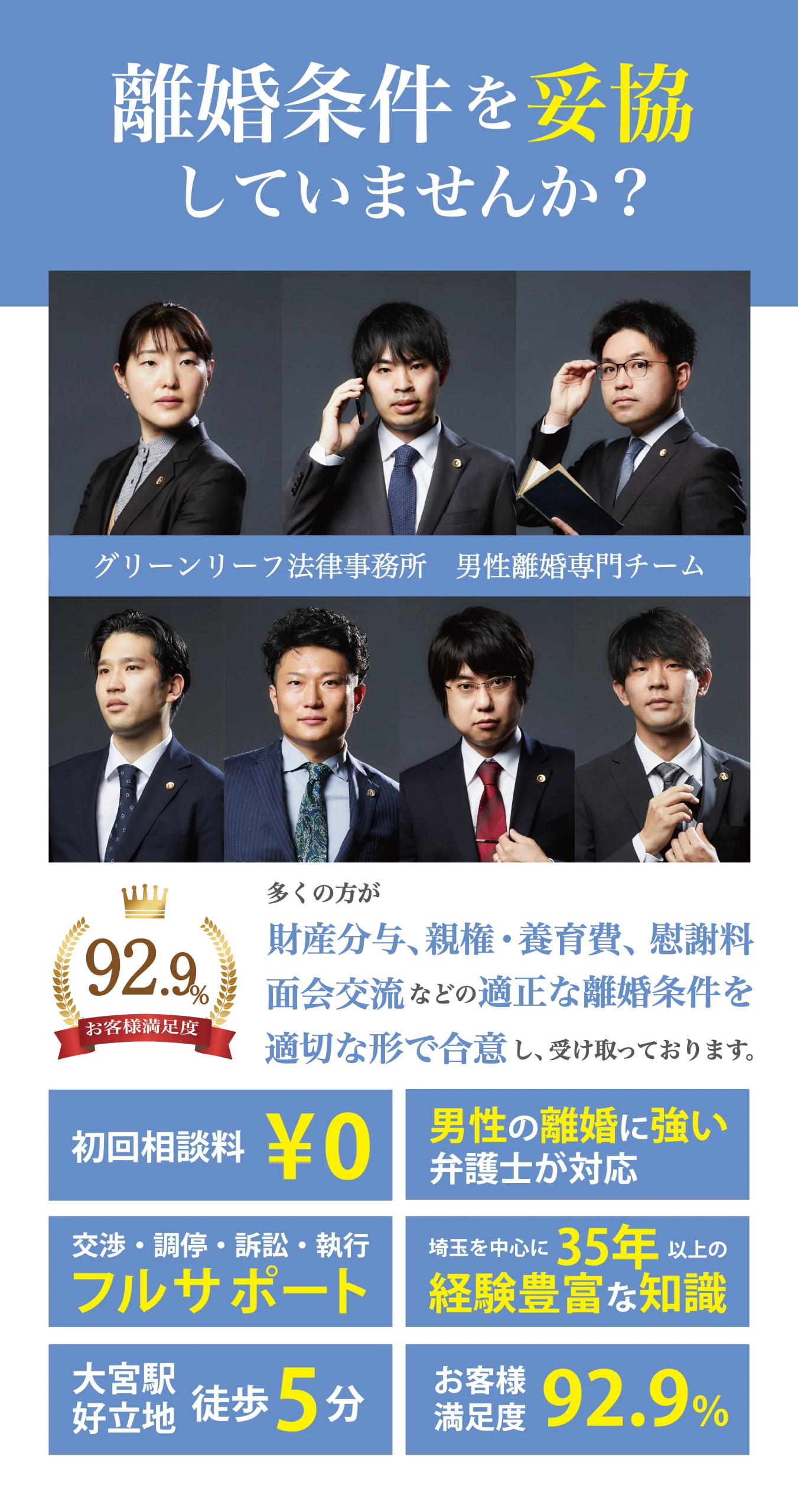 男性離婚専門弁護士チーム