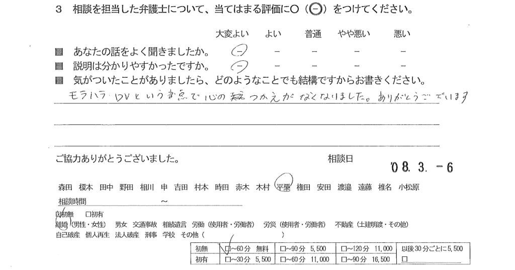 お客様の声（ご相談者の声）評判・口コミ